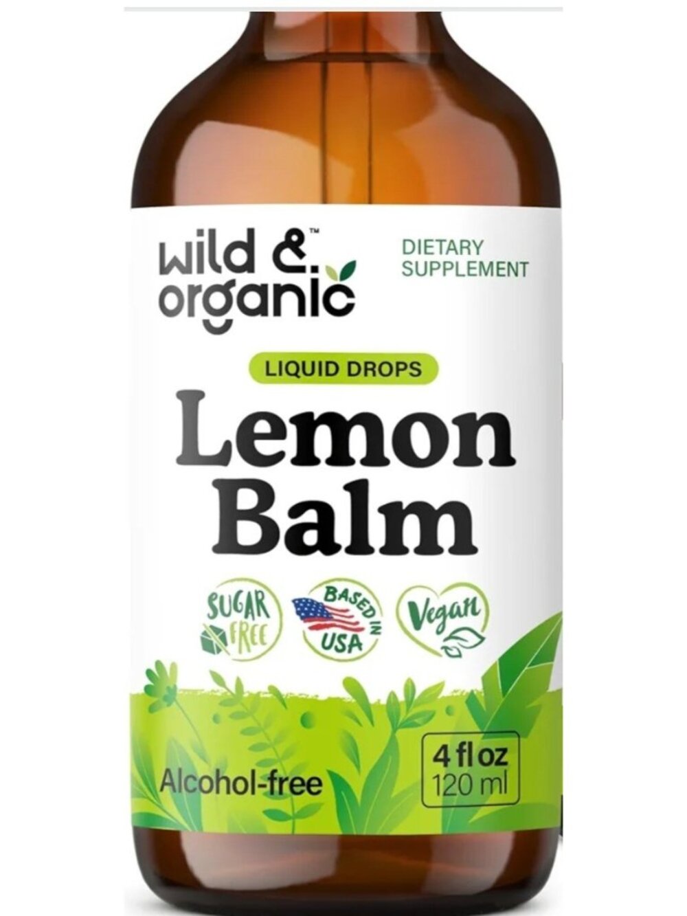 Wild & Organic Lemon Balm Drops  4 Fl Oz